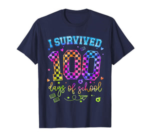 I Survived 100 Days of School Students Teachers 100th Day T-Shirt