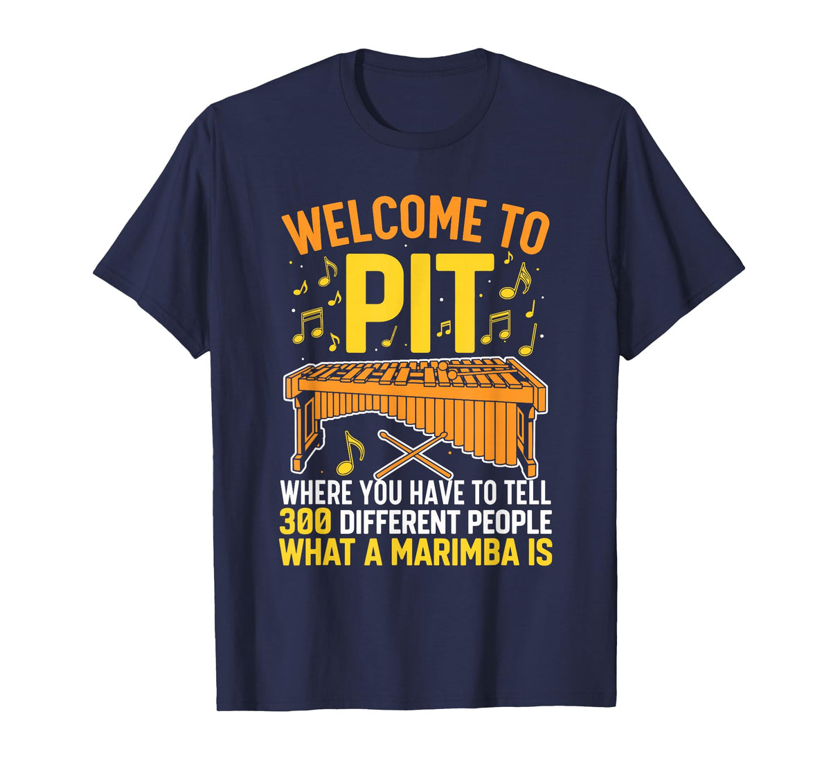Funny Marimba Player Pit Percussion Marching Band T-Shirt