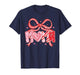 Valentine Mama Coquette Bow Heart Mom Mother Women T-Shirt