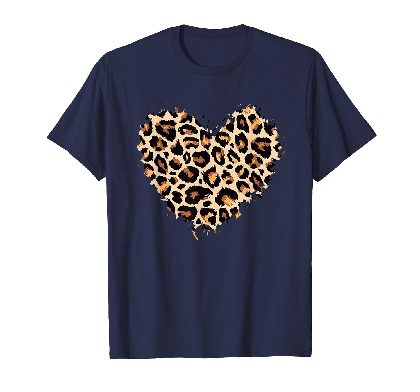 Leopard Cheetah Print Heart Love Cute Girls & Womens T-Shirt