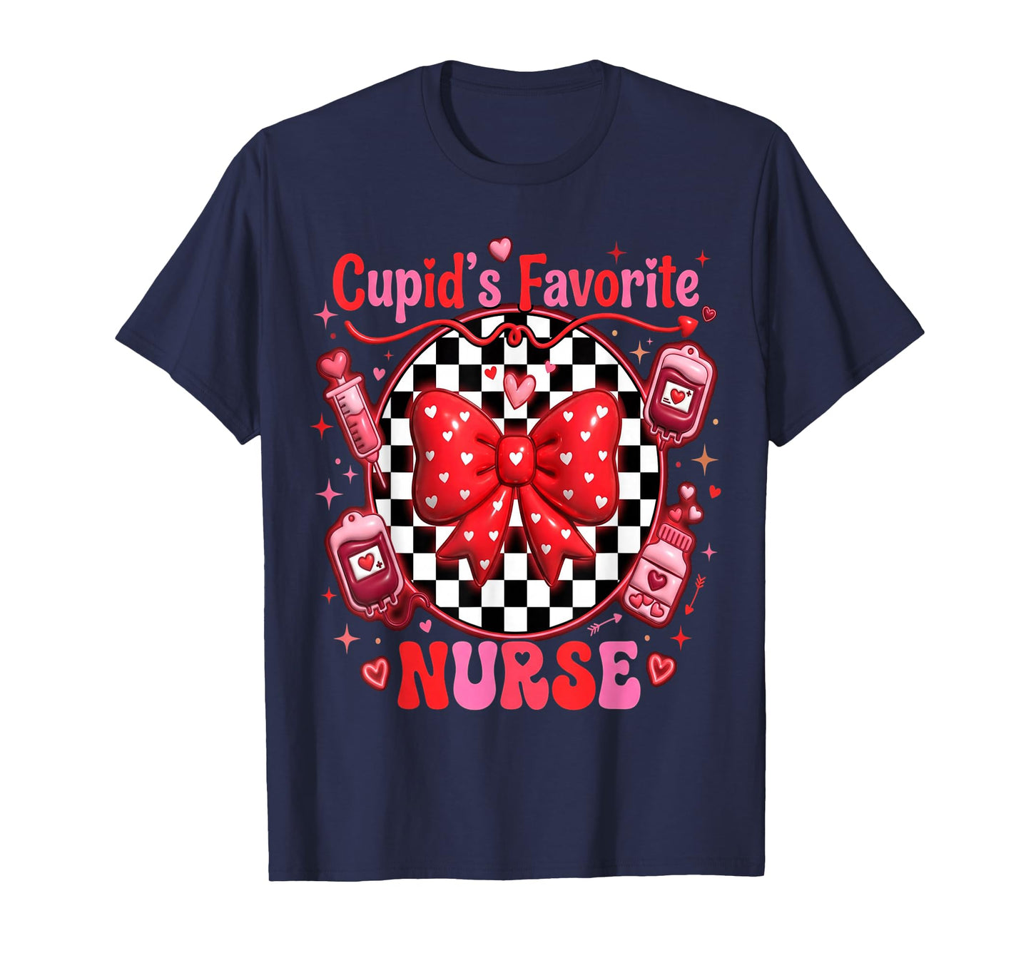 Cute Cupid’s Favorite Nurse Valentine Nursing Hearts Nurses T-Shirt