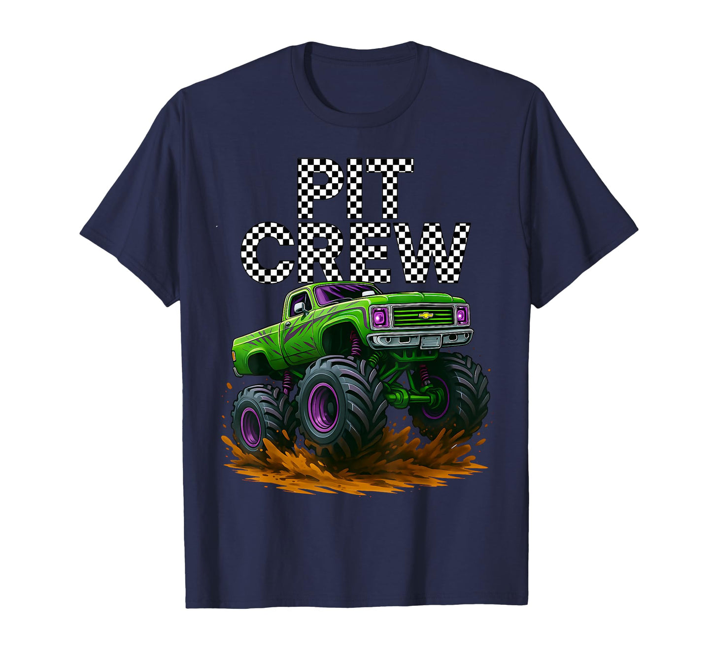 Monster Truck Pit Crew Family Matching Birthday Party T-Shirt