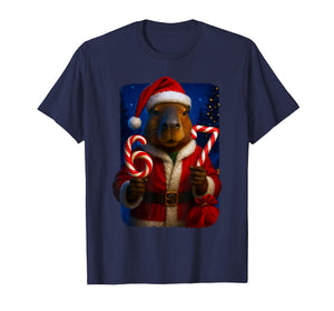 Funny 67 Santa Capybara Six Seven Ironic Christmas Meme T-Shirt