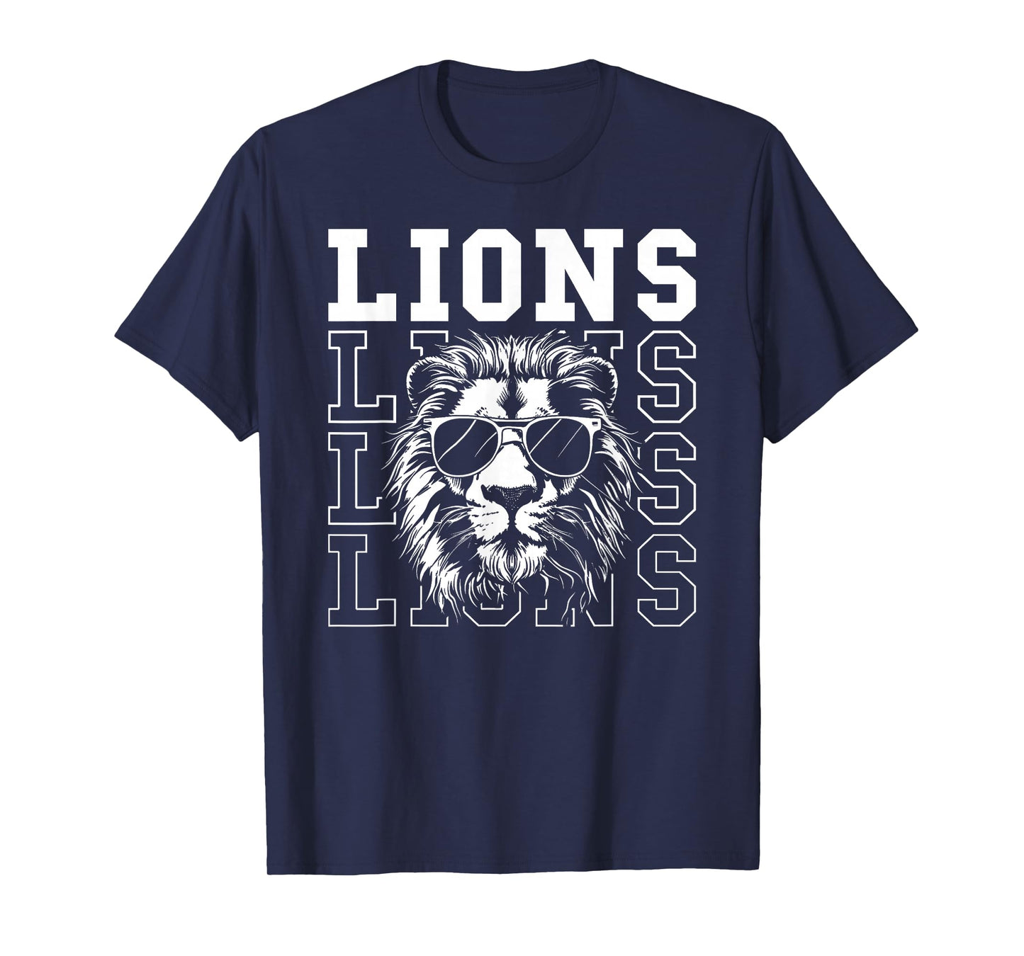 Vintage Lions School Spirit Fan Team Back to School T-Shirt