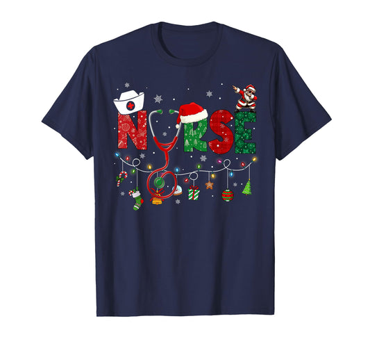 Nurse Christmas Shirts Health Worker Nursing Xmas Holiday T-Shirt