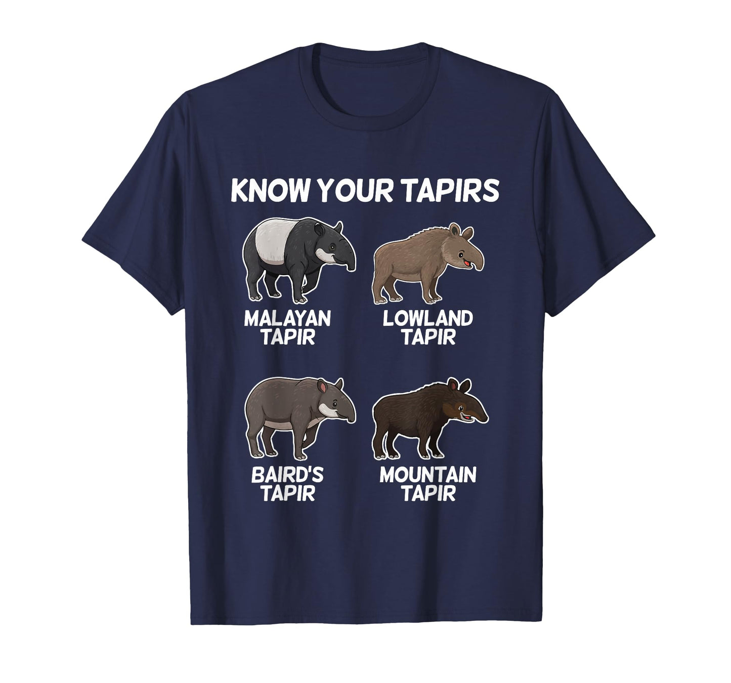 Cute Tapir Design for Men Women Kids Animal Tapir Lovers T-Shirt
