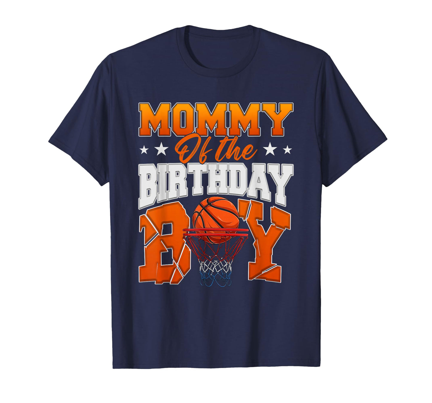 Basketball Mommy of The Birthday Boy Family Matching T-Shirt