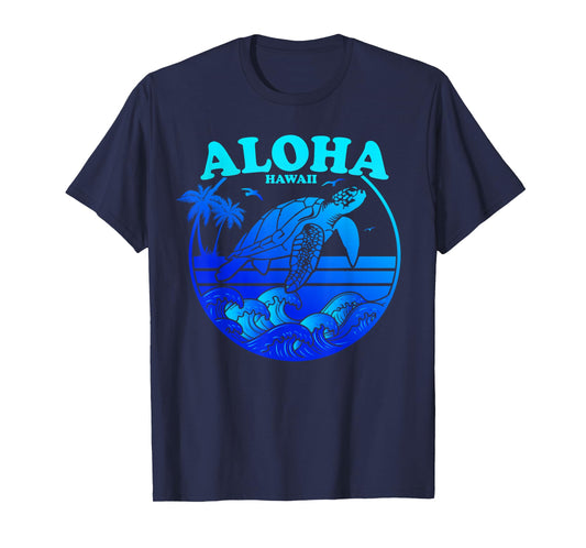 Aloha Hawaiian Beach Maori Sunset Turtle T-Shirt