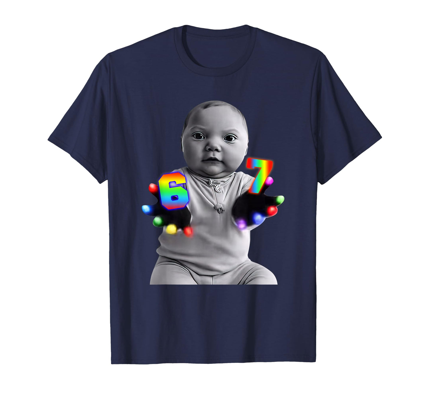 Ai Baby Gloves Led 67 Six Seven Brainrot Meme Gen Z T-Shirt