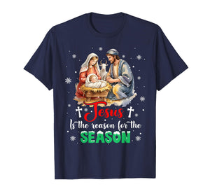 Jesus is The Reason for The Season Christmas Xmas Christian T-Shirt