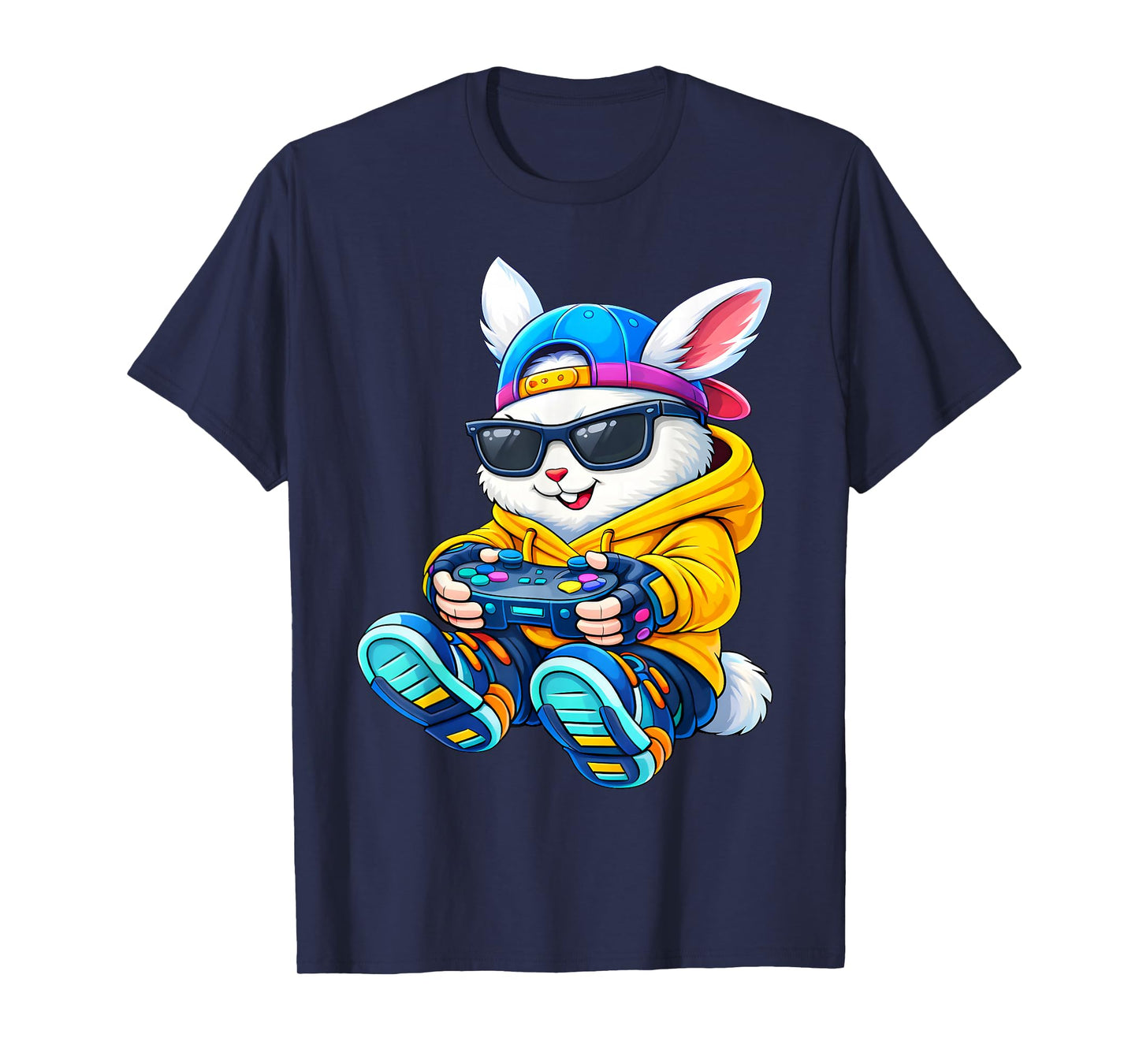 Funny Gaming Game Rabbit Easter Men Boy Kid T-Shirt