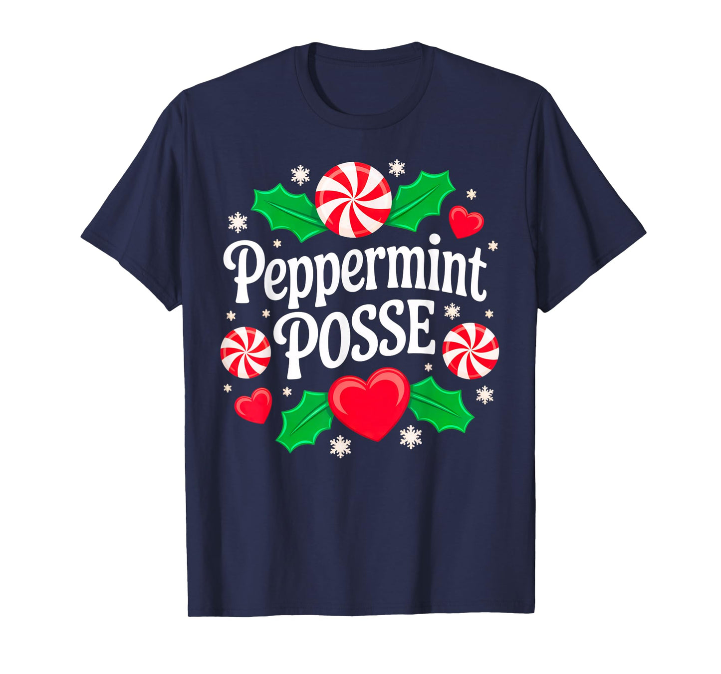 Funny Peppermint Posse Christmas Candy T-Shirt