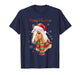 Horse Santa Hat Christmas Lights Family Matching Winter Xmas T-Shirt