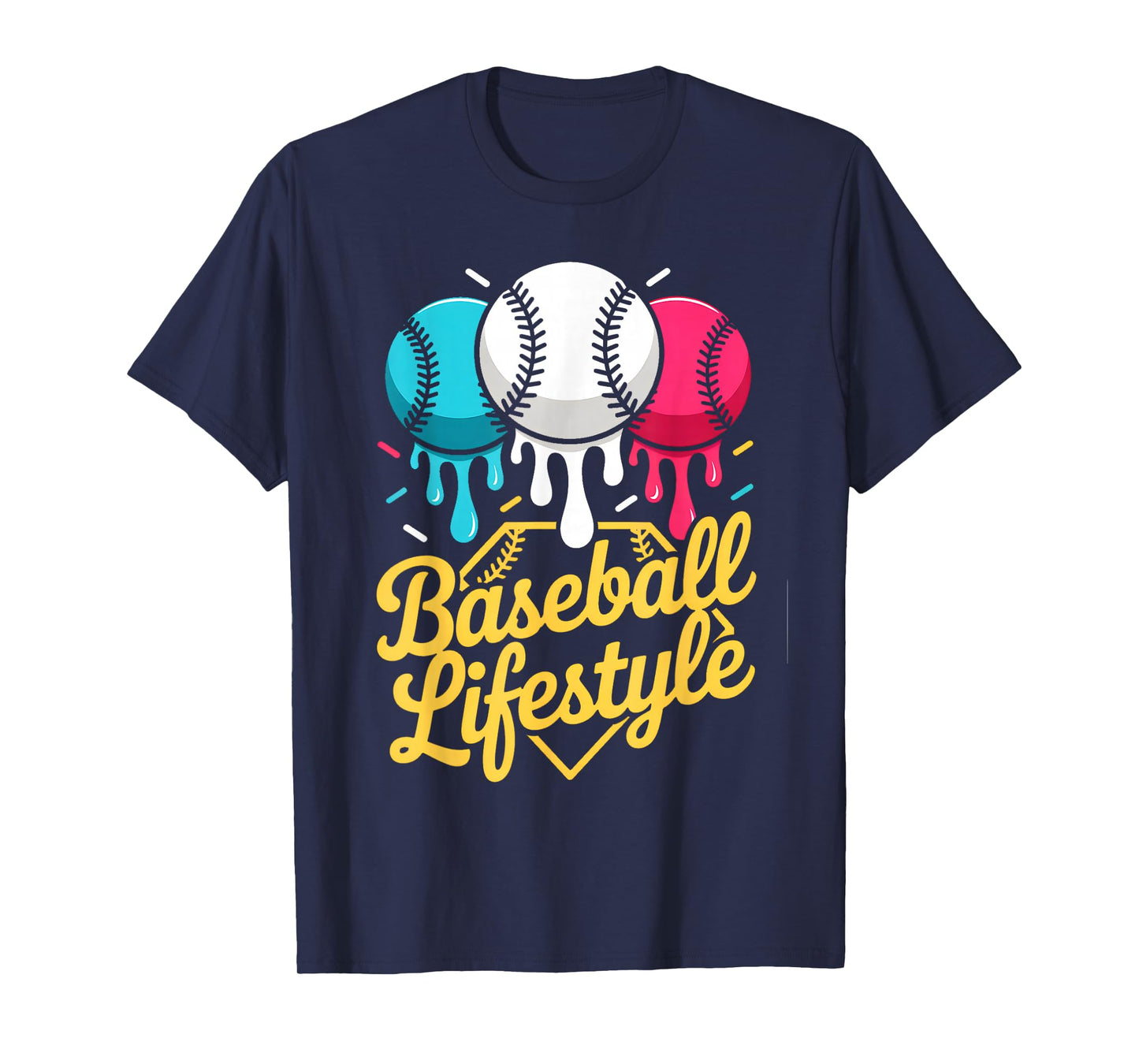 Baseball Lifestyle 101 Apparel Youth Baseball Drip Icecream T-Shirt