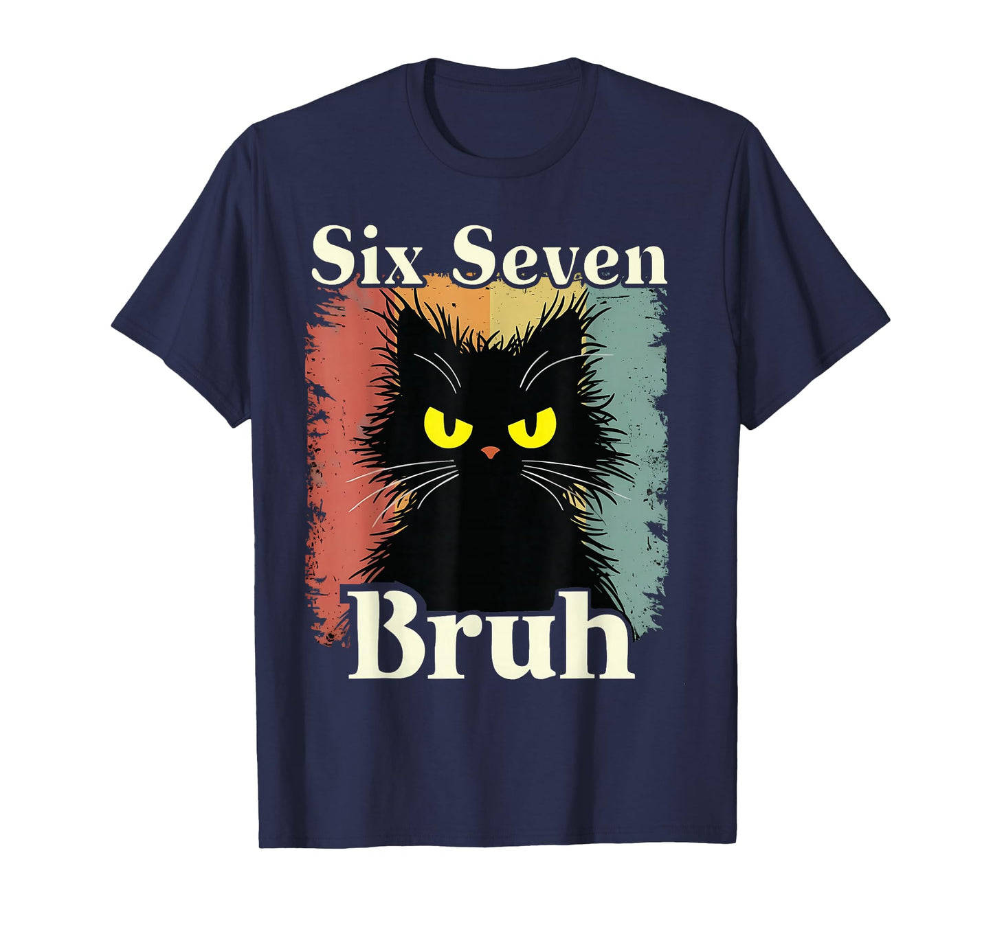 67 Halloween Funny Six Seven Meme Brainrot Cat Kids Bruh T-Shirt