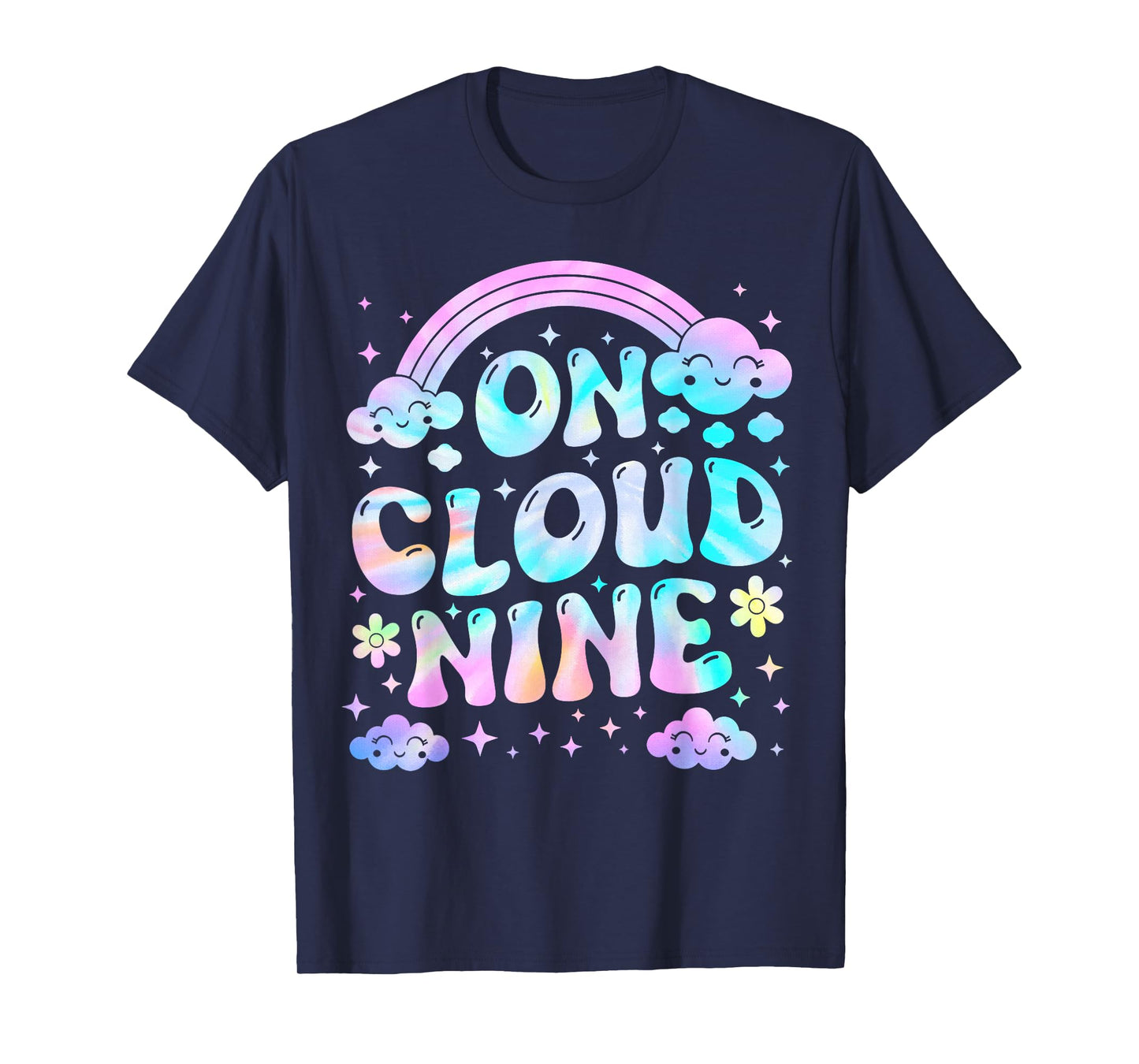 Groovy On Cloud Nine Bday 9th Birthday Girl 9 Year Old T-Shirt