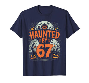 Haunted by 67 Meme Halloween Pumpkin T-Shirt