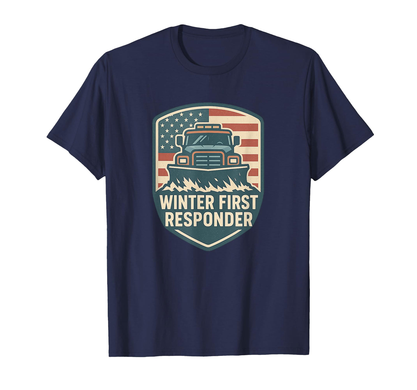 Snowplow Operator Snow Removal Winter First Responder T-Shirt
