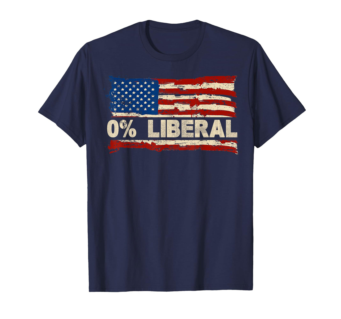 0% Liberal Zero Percent Liberal Republican Flag T-Shirt