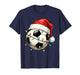 Soccer Christmas Player Santa Hat Xmas Sport Men Kids T-Shirt
