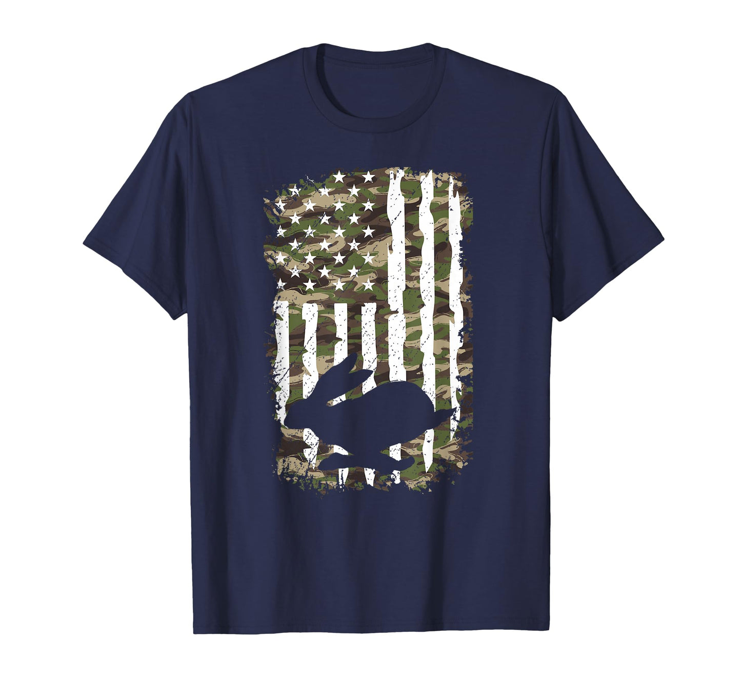 Rabbit Hunting US Flag Rabbit Hunter Rabbit Hunting Lover T-Shirt