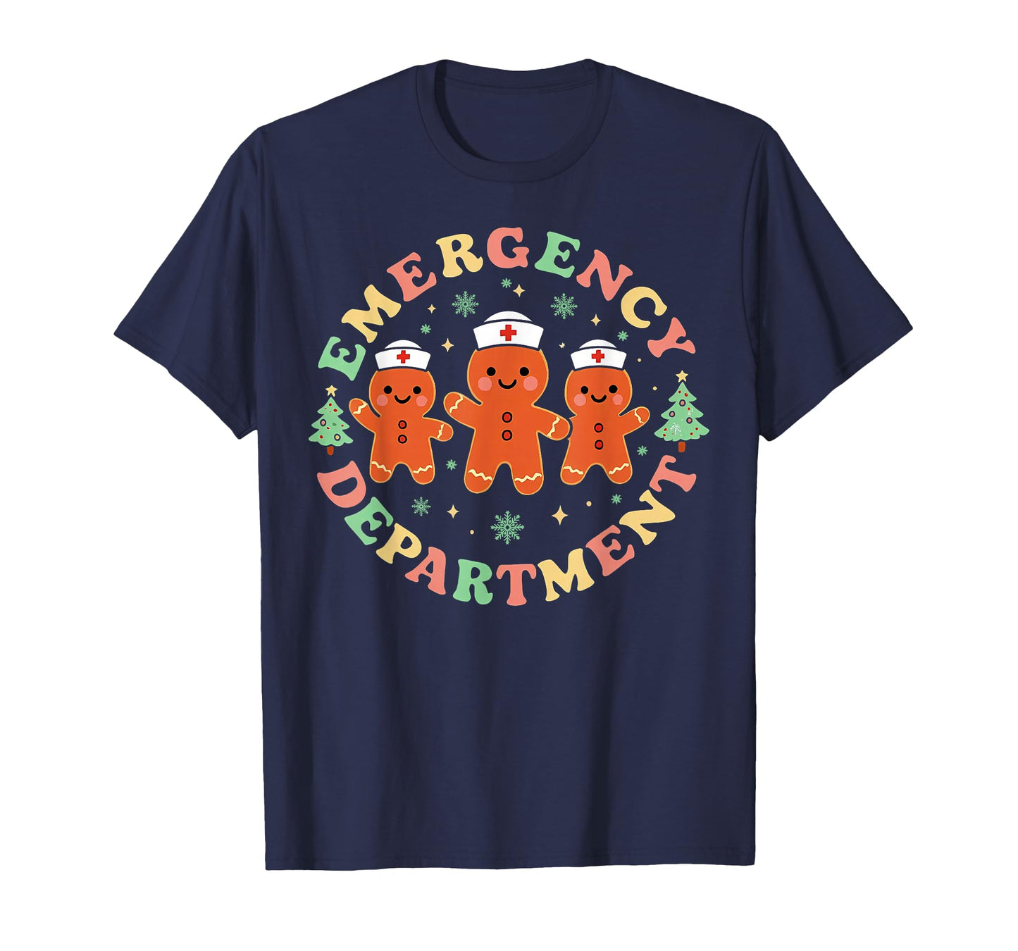 Emergency Department Gingerbread Nurse Christmas ER Holiday T-Shirt