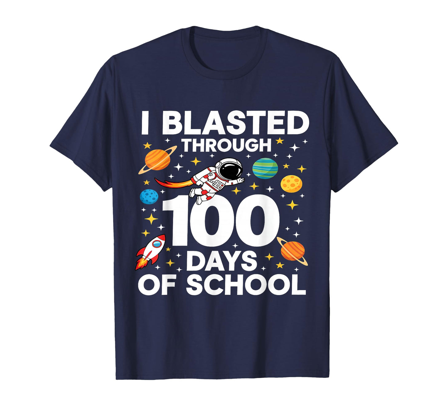 I Blasted Through 100 Days of School 100th Day Teacher Kids T-Shirt