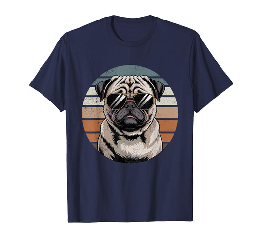 Cool Proud Pug Men Women Vintage Dog Owners T-Shirt