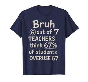 6 Out of 7 Teachers Think 67% of Students Overuse 67 Vintage T-Shirt