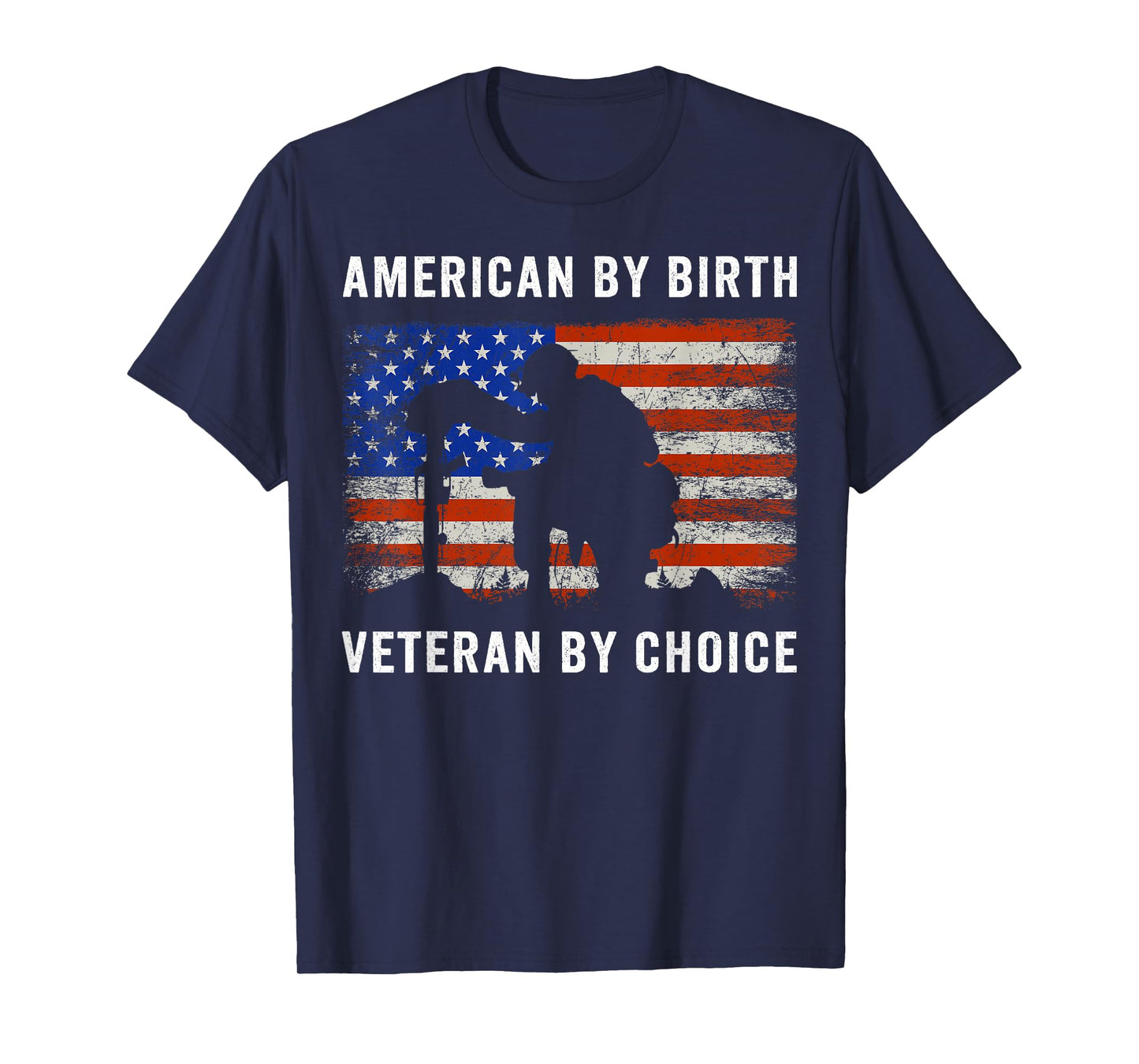 American by Birth Veteran by Choice Day Vintage T-Shirt