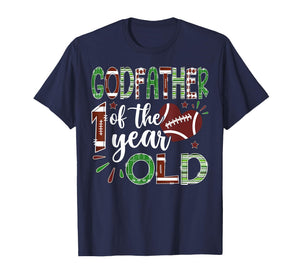 Godfather of The 1 Year Old Football First Birthday Boy T-Shirt