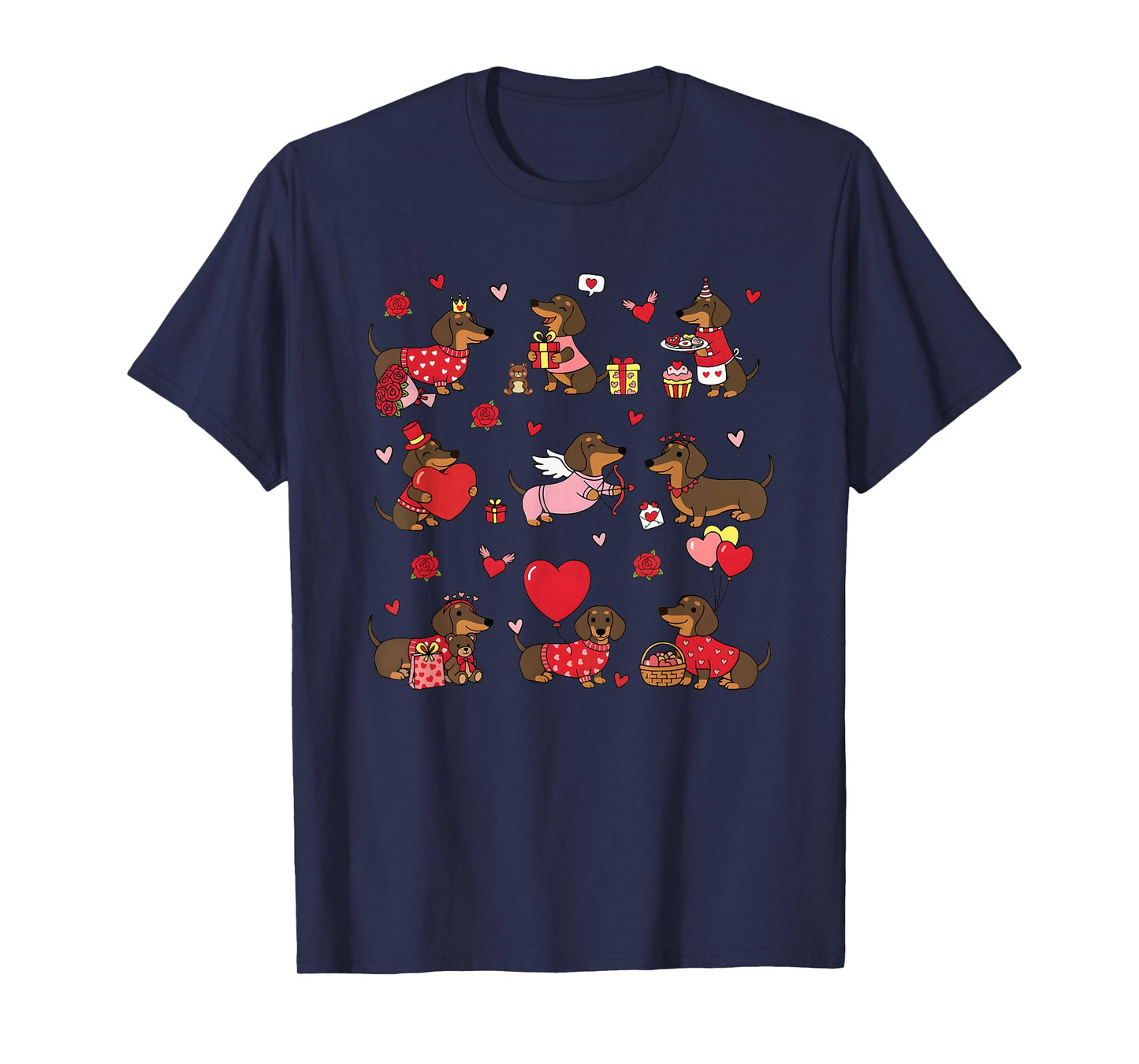 Dachshund Valentines Cute Dog Wiener Dog Love T-Shirt