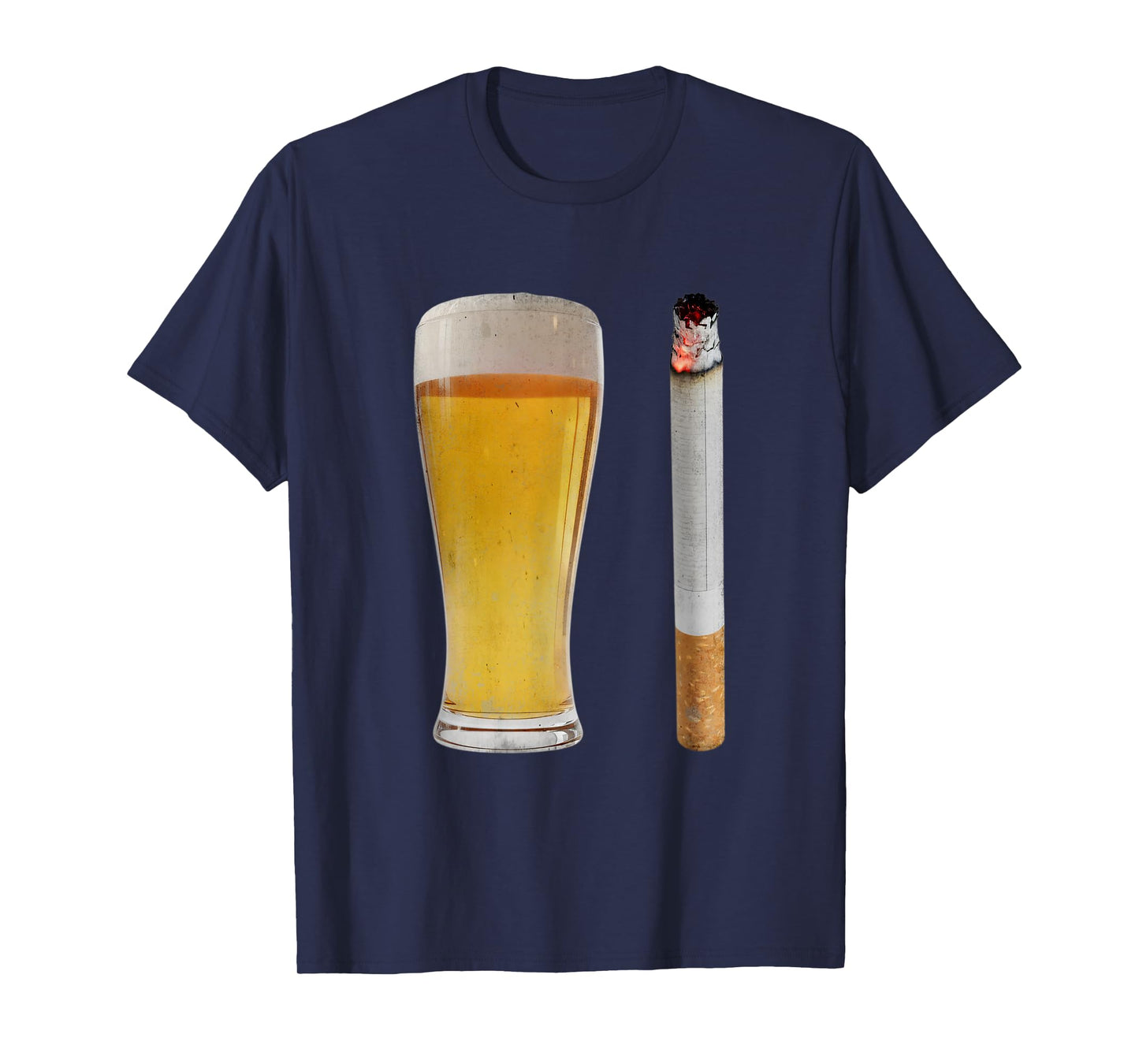 Beer & Cigarette Lover Day Drinking Dad Smoking Beer Lover T-Shirt