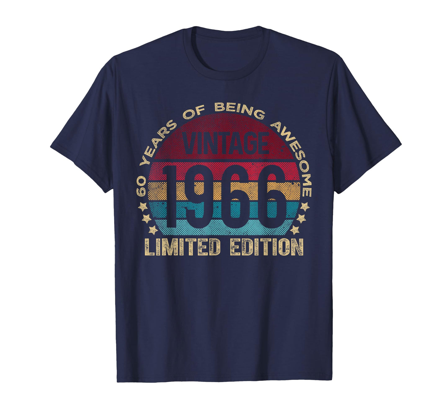 60 Year Old Gifts Vintage 1966 Limited Edition 60th Birthday T-Shirt