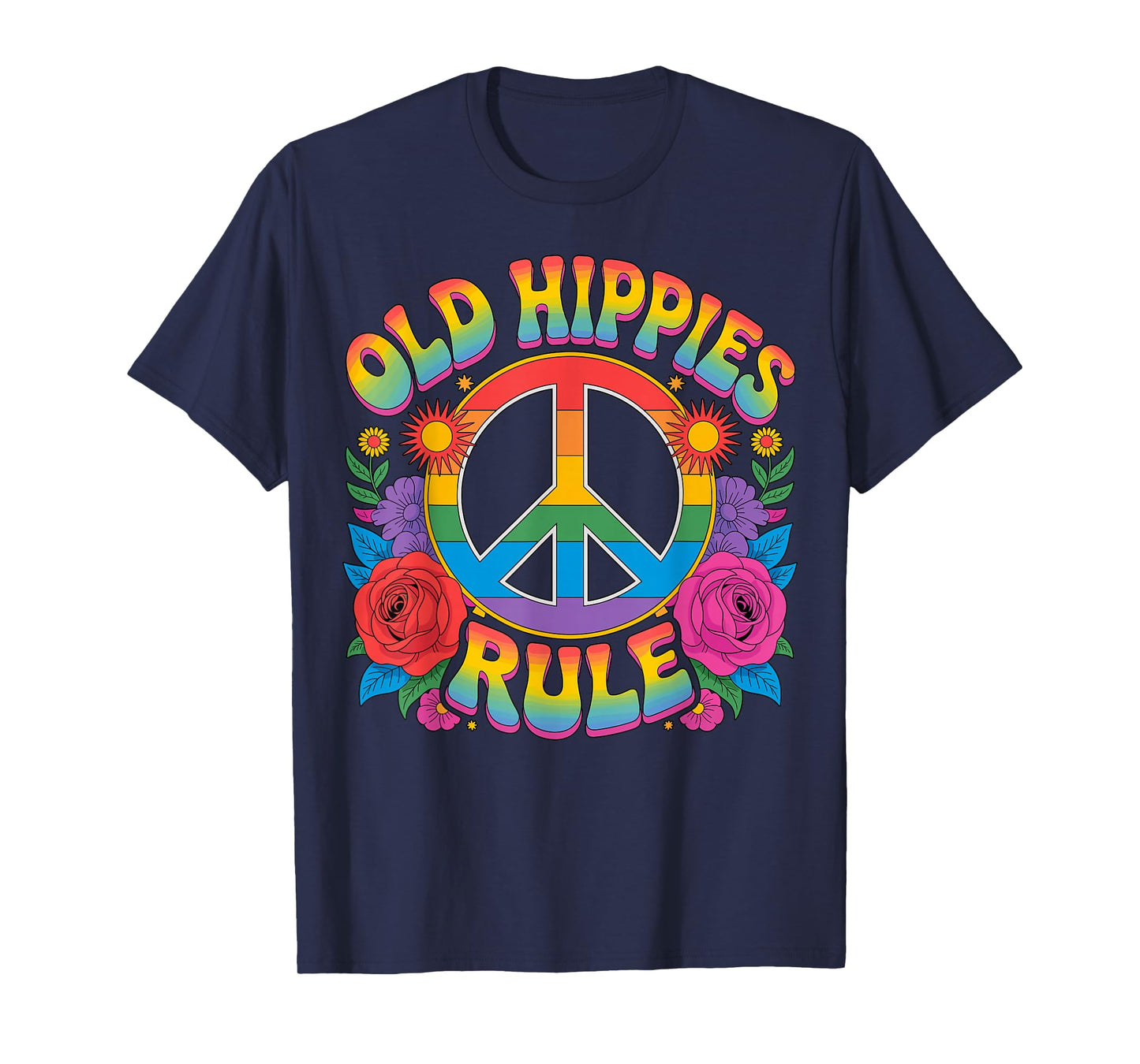 Old Hippies Rule Retro Party Hippie T-Shirt