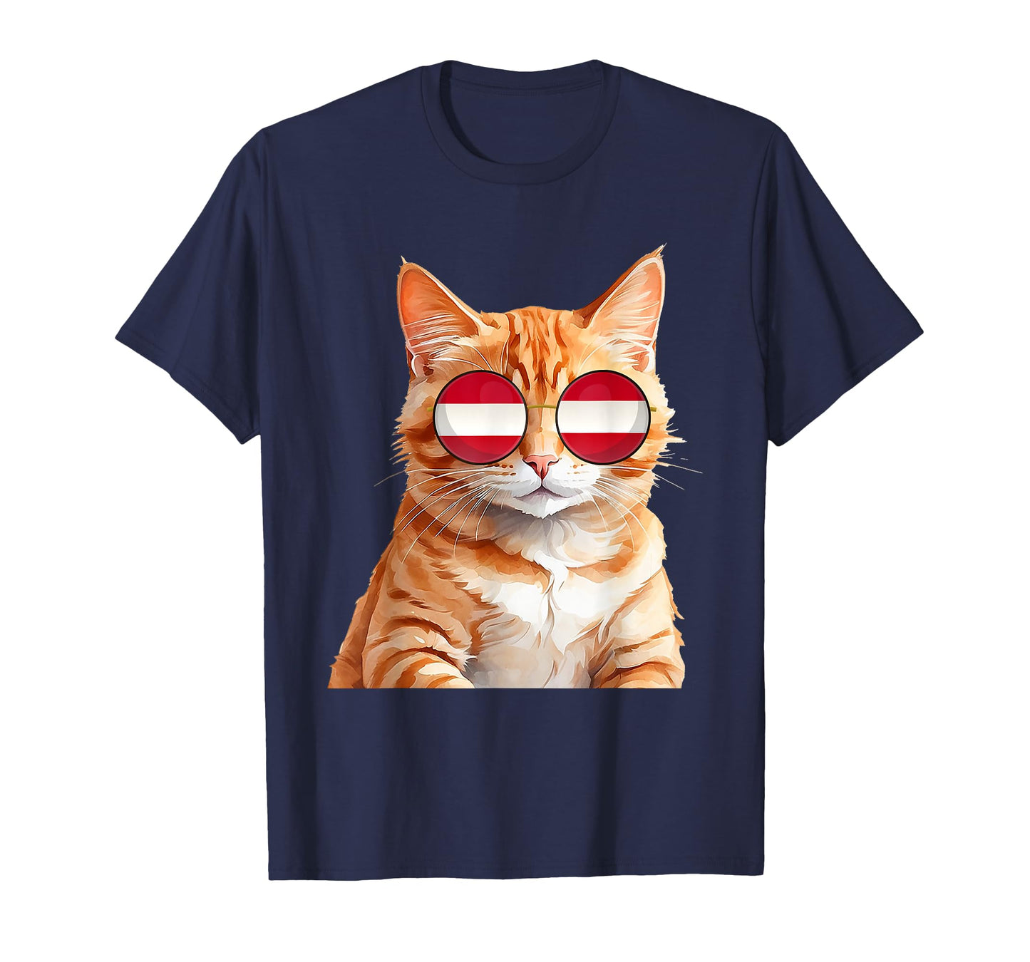 Austrian Cat Austria Flag Sunglasses T-Shirt