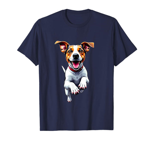 Jack Russell Dog Lovers Jumping Design Funny Jack Russell T-Shirt