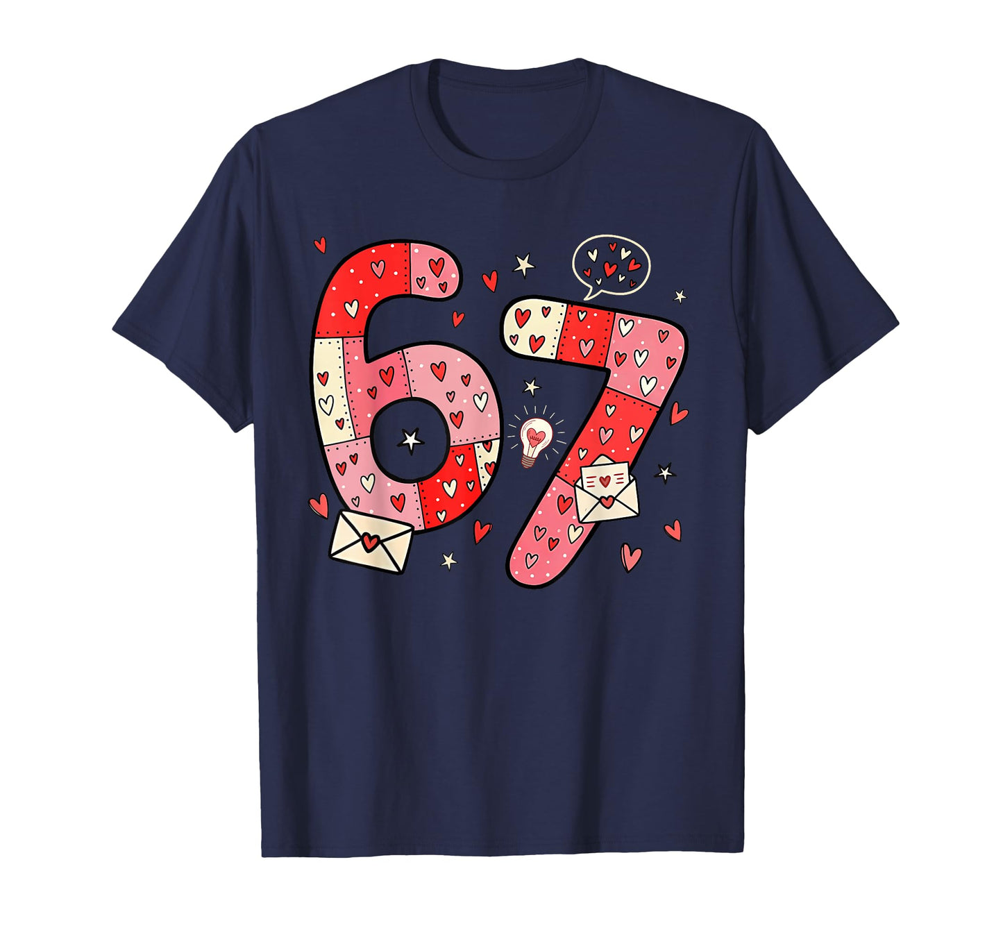 Six Seven 67 Meme Cool Valentine’s for Teens Boys Girls Kids T-Shirt