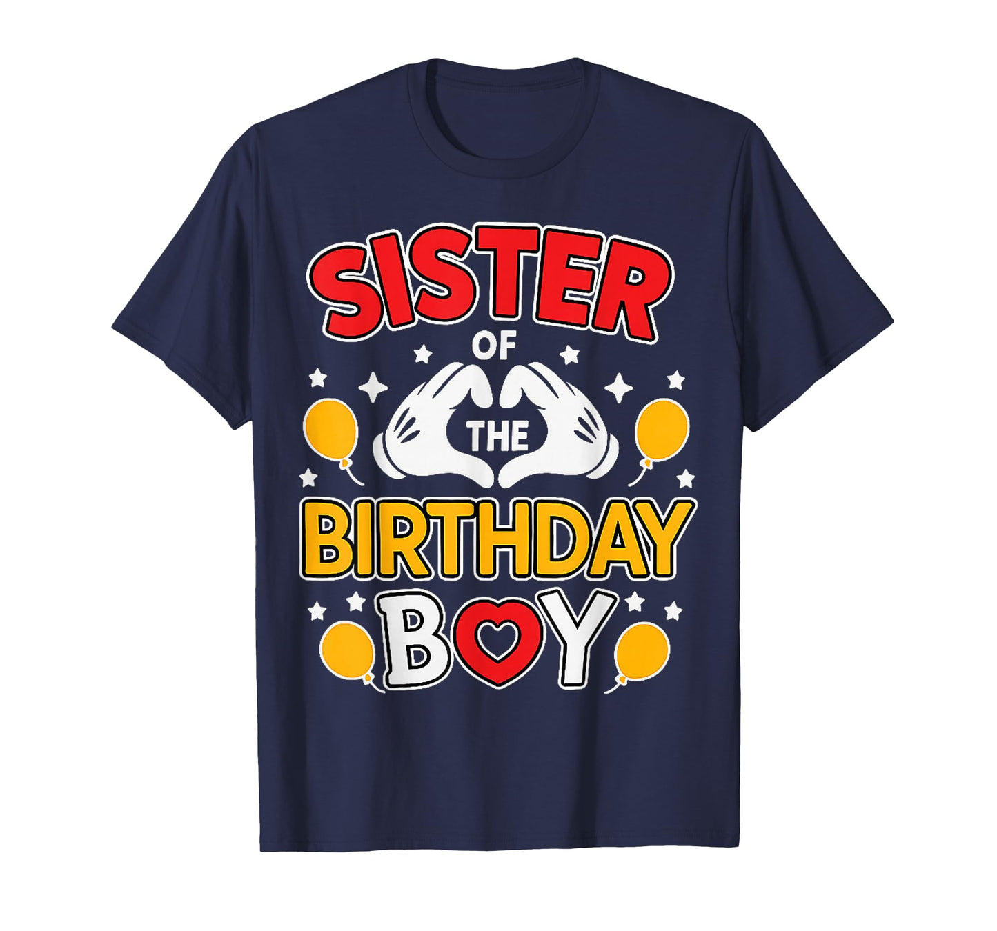 Sister of The Birthday Boy Family Matching Dad Mom T-Shirt