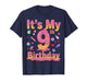 It's My 9th Birthday Girl Ice Cream Drip 9 Years Old T-Shirt