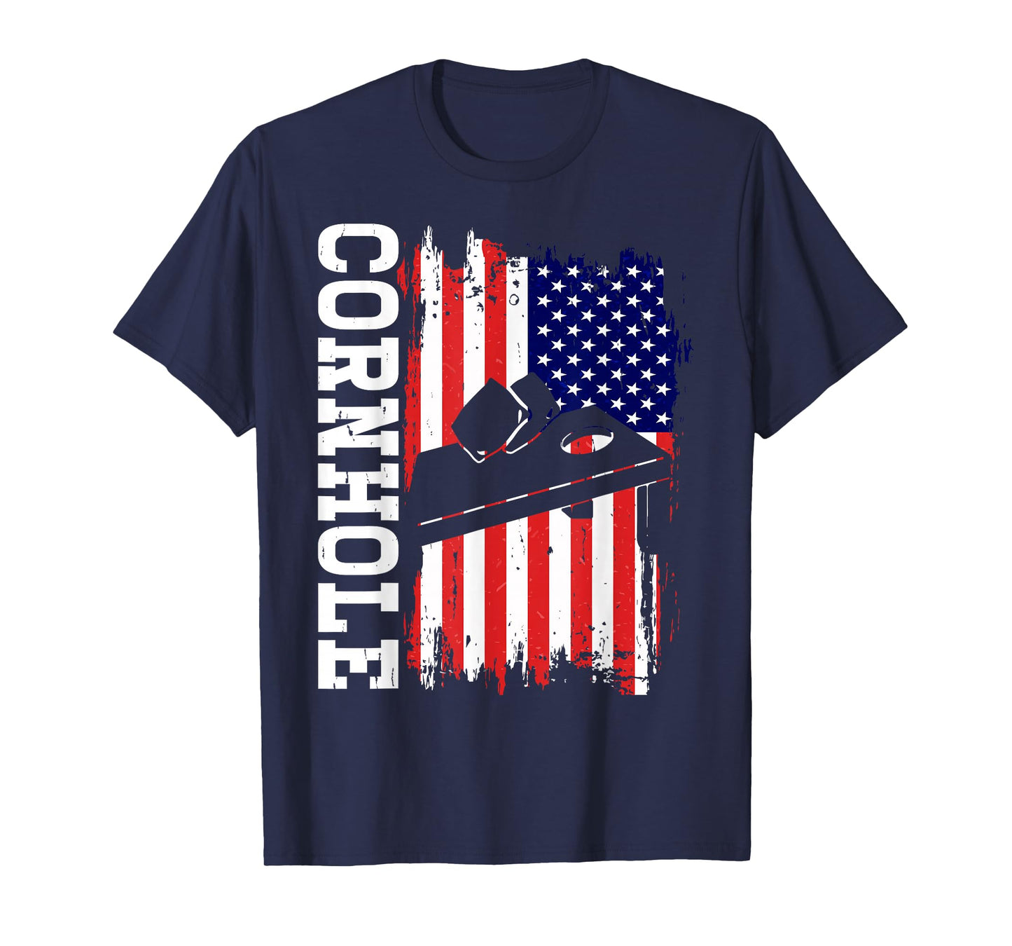 USA Cornhole American Flag Corn Hole Players Funny Cornhole T-Shirt