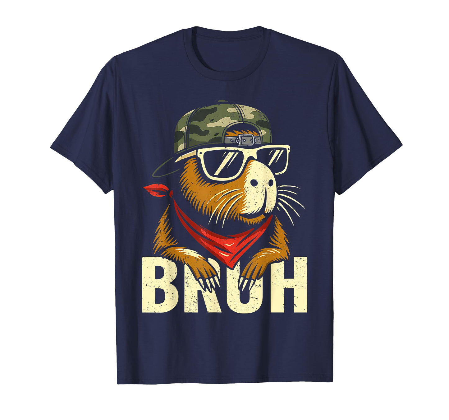 Cool Capy Bruh for Teens Boys Girls Men Women Meme Graphic T-Shirt