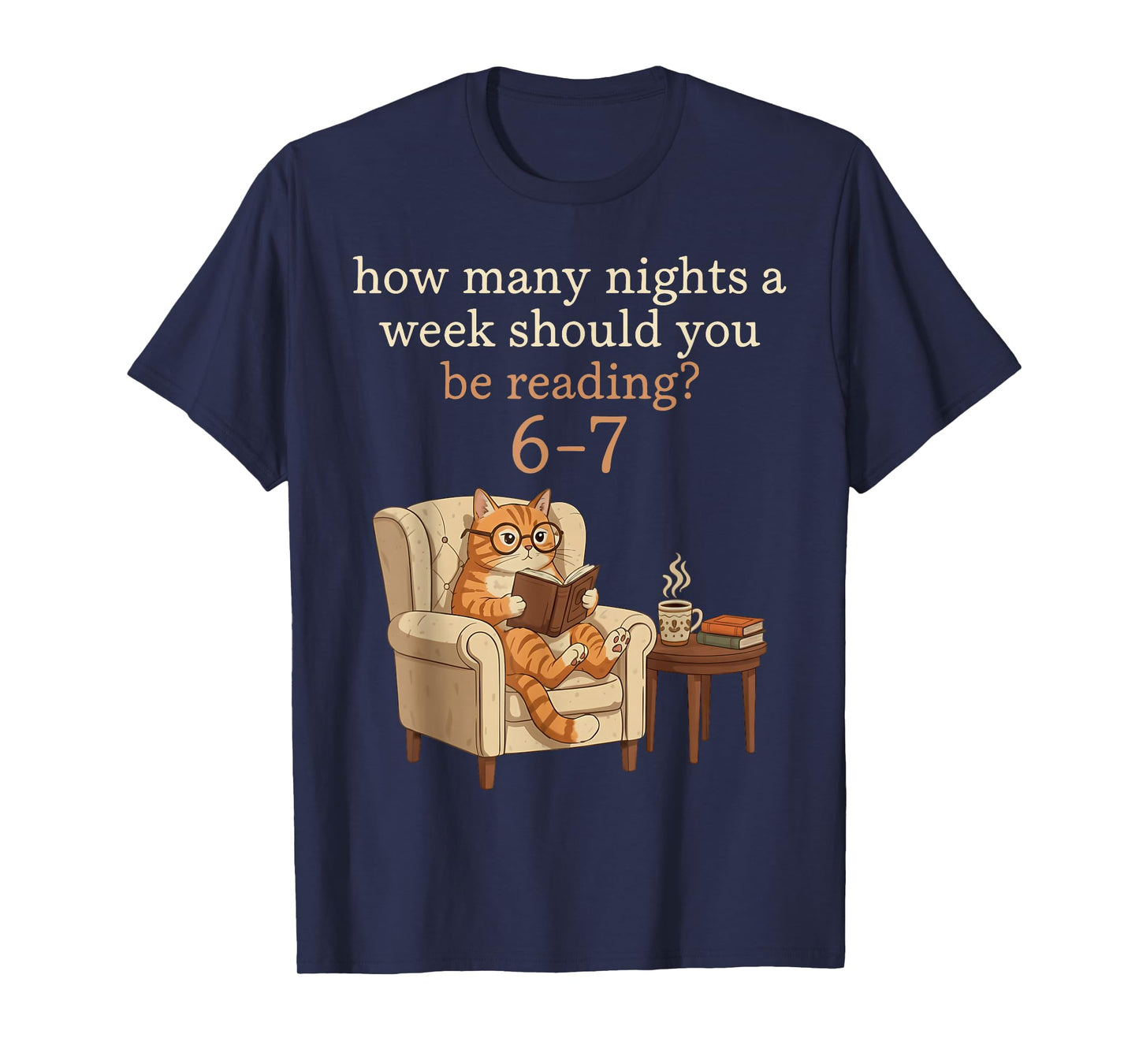 Funny Cat Reading 6-7 Meme English Teacher Book Lover Humor T-Shirt