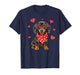 Dachshund Dog Valentines Day Cute Heart Glasses Dog Lovers T-Shirt