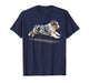 Retro Cute Running Dog Art Australian Shepherd Running T-Shirt