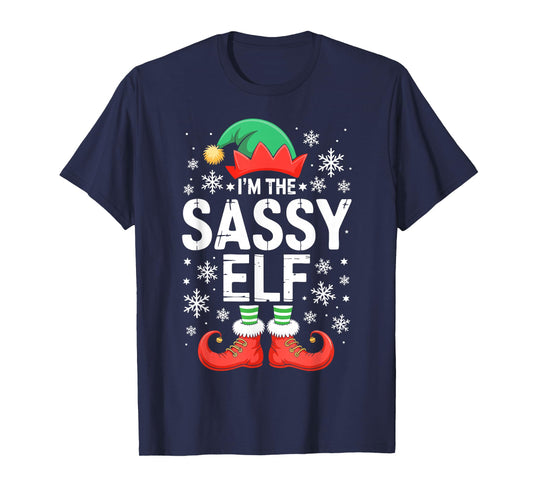 I'm The Sassy Elf Shirt Family Matching Christmas Costume T-Shirt