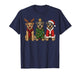 Retro Christmas Border Terrier Santa Reindeer Dog Lover T-Shirt