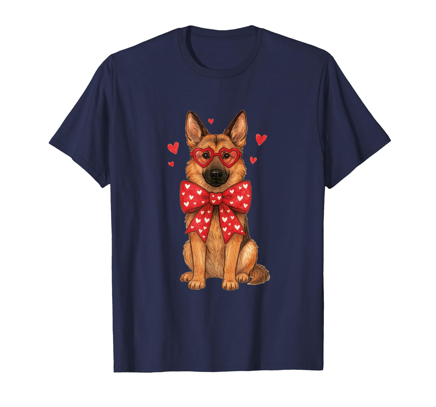 Cute Valentine Dog for Love Couples German Shepherd T-Shirt