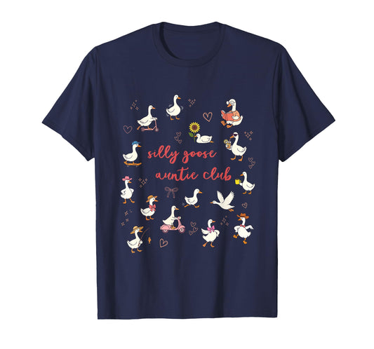 Silly Goose Auntie Club Blessed Aunt Pregnancy Announcement T-Shirt