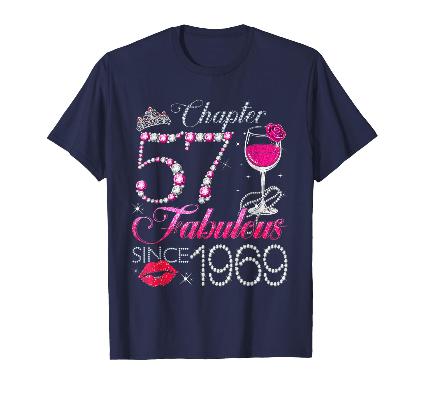 Chapter 57 Fabulous Since 1969 57th Birthday Queen Diamond T-Shirt